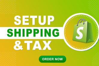 shopify shipping and shopify tax setup for domestic and international