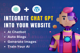integrate chatgpt openai API in wordpress website for auto blogs and ai chatbot