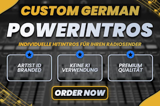 produce a german powerintro for your radio station