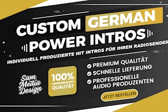produce a custom german power intro for your radio station