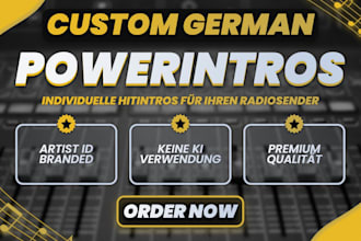 produce a german powerintro for your radio station