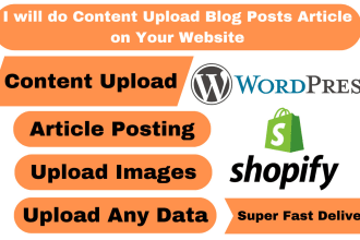 do content upload blog posts, article posting on your wordpress website