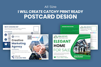 create catchy print ready postcard design