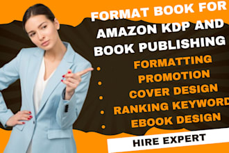 format, publish, promote your book on amazon and kindle KDP