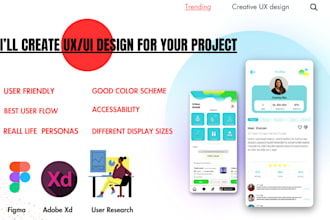 create mobile and desktop UI UX design and UX research