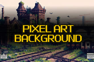 make pixel art scene or background