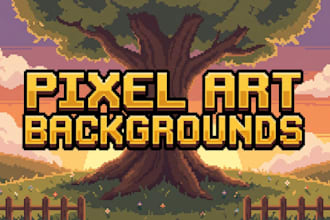 create pixel art backgrounds for games and streams