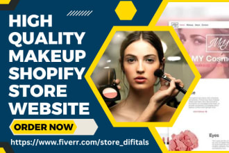 design high quality makeup shopify store skincare store spa store makeup website