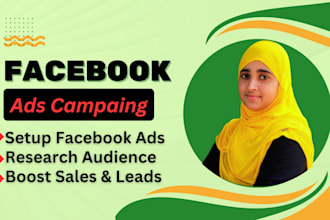 setup facebook ads campaign for leads and sales