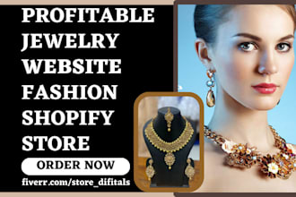 build jewelry website jewelry design jewelry logo jewelry shopify fashion store
