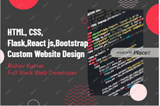 design and develop django or flask website with react js