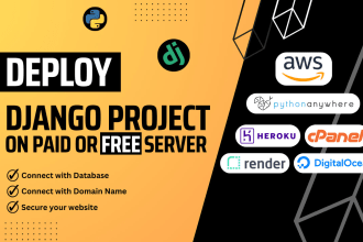 deploy django website on a free or paid server like aws ec2