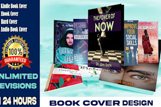 minimal ebook, kindle, paperback, and audio book cover design