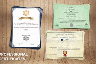 design professional and custom certificates