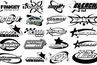 do or redo custom,y2k and streetwear logo for your t shirt and clothing brand