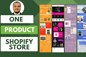 create a shopify one product store