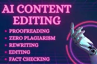 perform chat gpt and ai content editing as human written