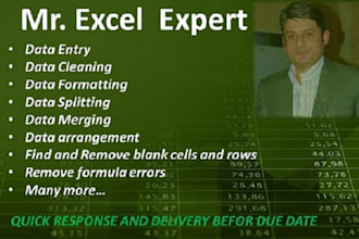 clean, transform, sort and format your data in excel