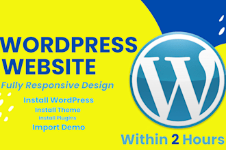 install wordpress, theme, and import demo in 2 hrs