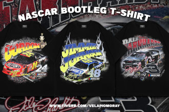 design a 90s nascar vintage bootleg tshirt for you