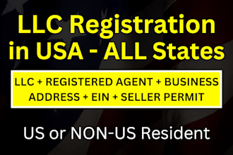register US llc company for US and non US residents and legal ein registrations