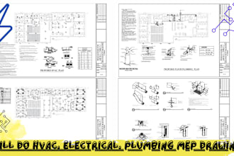 do hvac, electrical, plumbing mep drawings, and commercial permit plans