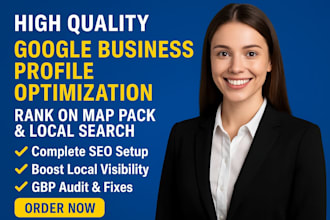 optimize google my business profile for local SEO, map citation,gmb optimization