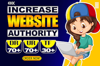 increase DR,ur and tf of your website