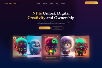create nft landing page and nft website design