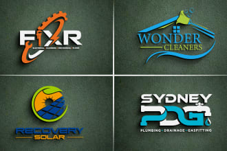 design a plumbing cleaning heating solar hvac oil and gas logo