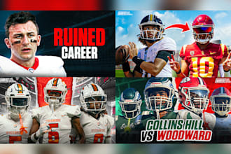 design professional youtube thumbnail for sports, gym, nba, nfl
