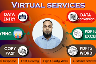 do data entry, jpeg to word, web scraping, copy paste and excel data entry