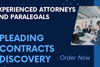 draft in 24h complaint, motion, petition, discovery as attorney and paralegal