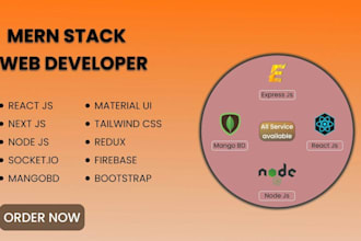 do react js frontend and node js backend development for you