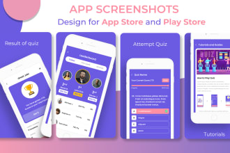 design app screenshots for app store and play store