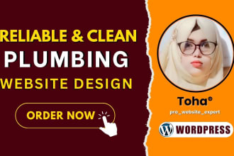 design a reliable and clean plumbing website with wordpress