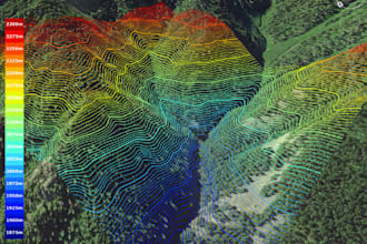 create topographic lines and contours lines