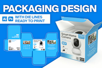 design product packaging with custom dielines ready to print