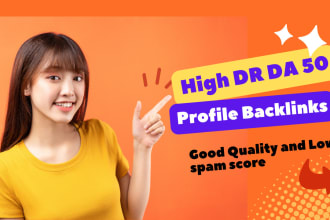 create manually high DR 50 profile backlinks