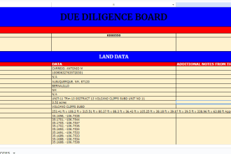be an expert land VA for due diligence and lead generation