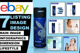 do ebay product listing image design, storefront image, main photo editing