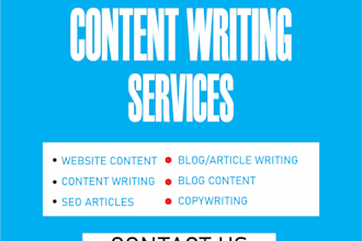 research and write web article content