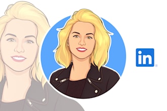draw custom cartoon avatar for linkedin profile