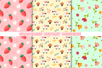 design seamless repeat patterns, textile and fabric prints