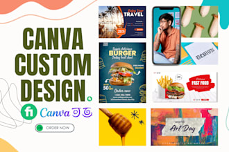 edit canva pro templates and design banner, poster, card, and instagram post