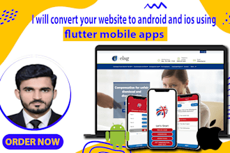 convert your website to android and ios using flutter mobile apps