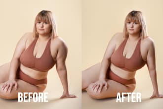 do body, face slimming and retouching in photoshop