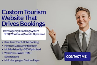 build a custom travel, tourism, or vacation booking website for you