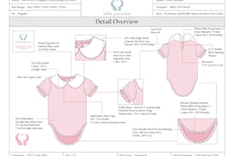 create tech pack for your babywear and kidswear collections