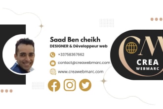 je vais crée une signature email cliquable moderne